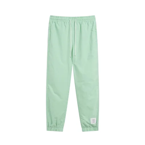 Luxus Thom Browne Jogginghose Grün Nylon Luxus