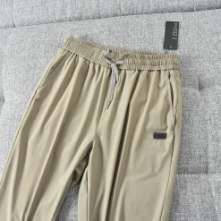 Premium Zegna Hose Khaki Seide Atmungsaktiv Luxus