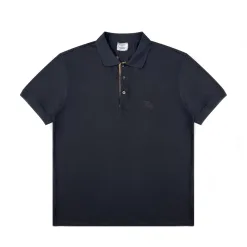 Bestseller Burberry Kurzarm Schwarz Baumwolle Klassischer Stil