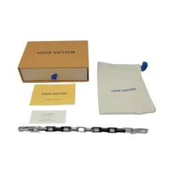 Hochwertige Louis Vuitton Halskette Silber Monogramm Kollektion