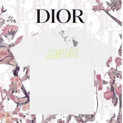 Hochwertige Dior Kurzarm Baumwolle Klassischer Stil