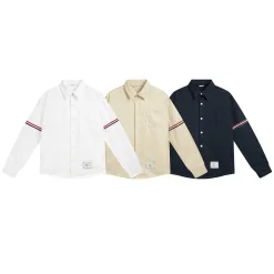 Premium Thom Browne Hemden im weißen Logo-Stil