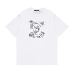Premium Qualität Louis Vuitton Kurzarm Logo Luxus