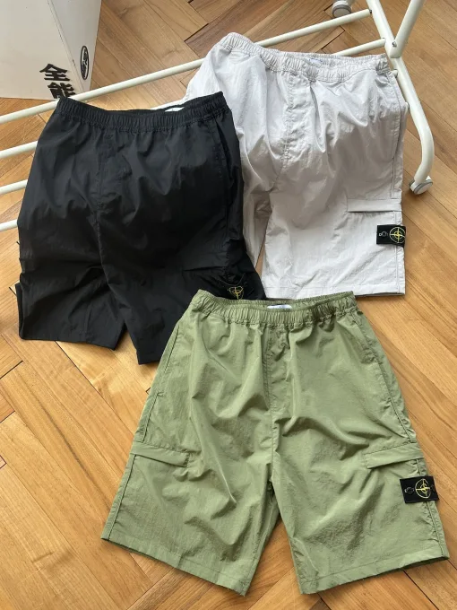 Bestseller Stone Island Shorts Schwarz Nylon Solid Style