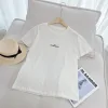 Luxus-Margiela-Kurzarmshirt im schwarzen Logo-Stil