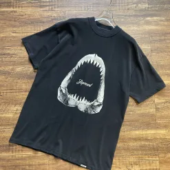 Premium Qualität Fossil Kurzarm Schwarz Baumwolle Print Stil