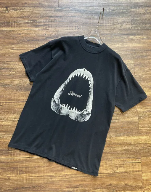 Premium Qualität Fossil Kurzarm Schwarz Baumwolle Print Stil