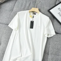 Luxus Zegna Kurzarm Schwarz Casual Style
