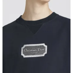 Premium Dior Kurzarm Weiß Baumwolle Logo Luxus