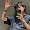 Premium Balenciaga Kurzarm Schwarz bestickt