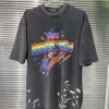 Hochwertige Balenciaga Kurzarm-Kollektion mit schwarzem Logo