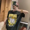 Luxus Ganni Kurzarm Baumwolle Print Stil