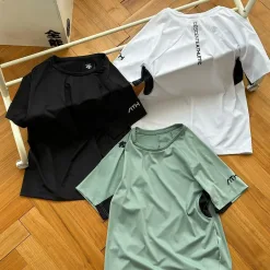 Bestseller Descente Kurzarm-Kollektion mit grünem Logo