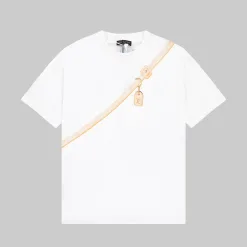Premium Louis Vuitton Kurzarm Weiß gewaschen Luxus