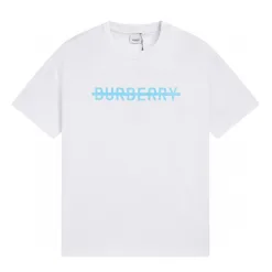 Hochwertige Burberry Kurzarm Blau Classic Kollektion