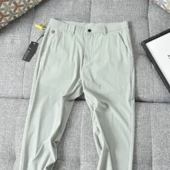 Luxus Zegna Hose Grau Seide Casual Luxury