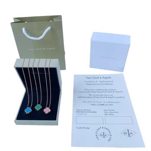 Hochwertige Van Cleef & Arpels Halskette Gold Lässiger Luxus