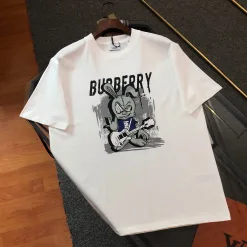 Bestseller Burberry Kurzarm Schwarz Baumwolle Luxus
