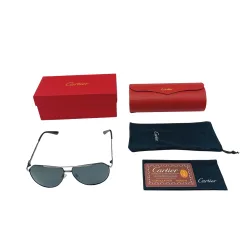 Hochwertige Cartier Sonnenbrille in Silber Luxus