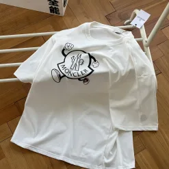 Luxus Moncler Kurzarm Weiß Logo Luxus