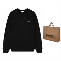 Hochwertige Burberry Sweatshirts Schwarz Print Luxus