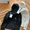 Premium Moncler Mantel Schwarz Nylon Solid Kollektion