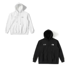 Hochwertige The North Face Sweatshirts Schwarz Baumwolle Stickerei Stil