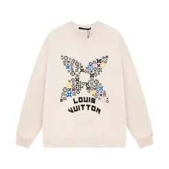 Luxus Louis Vuitton Hoodie Schwarzer Farbverlaufsstil