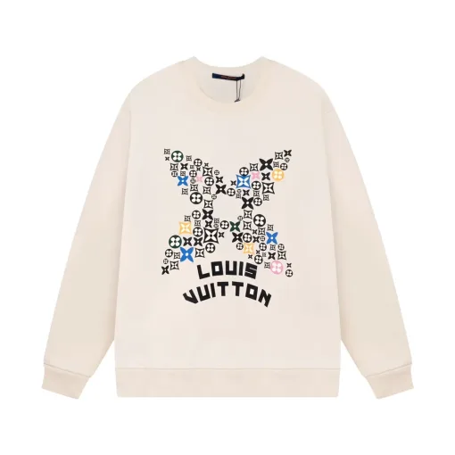 Luxus Louis Vuitton Hoodie Schwarzer Farbverlaufsstil