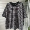 Meistverkaufte Chrome Hearts Kurzarm Schwarz Strick Gestreift Luxus