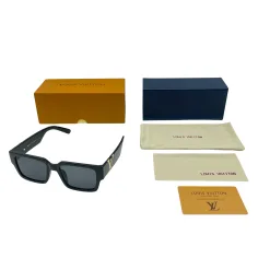 Hochwertige Louis Vuitton Brille Schwarz Modern Luxus