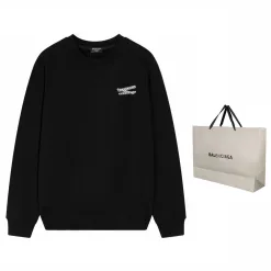 Hochwertige Balenciaga Sweatshirts Schwarzes Logo Luxus