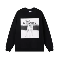 Premium Burberry Sweatshirts Black Print Kollektion