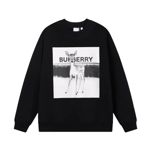 Premium Burberry Sweatshirts Black Print Kollektion