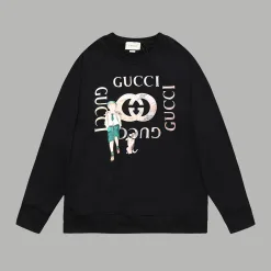 Premium Qualität Gucci Sweatshirts Schwarz gewaschen Luxus