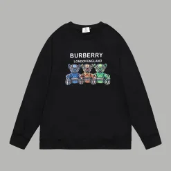 Hochwertige Burberry Sweatshirts Black Washed Kollektion