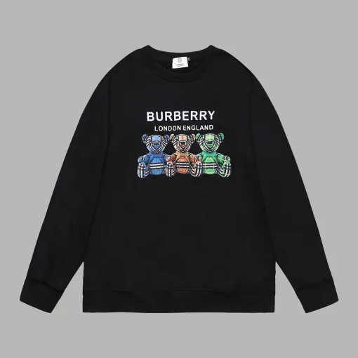 Hochwertige Burberry Sweatshirts Black Washed Kollektion