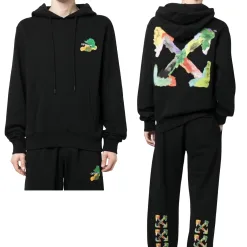 Luxus Off-White Sweatshirts Weiße Baumwolle Classic Collection
