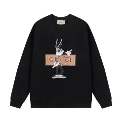 Hochwertige Gucci Sweatshirts im schwarzen Print-Stil