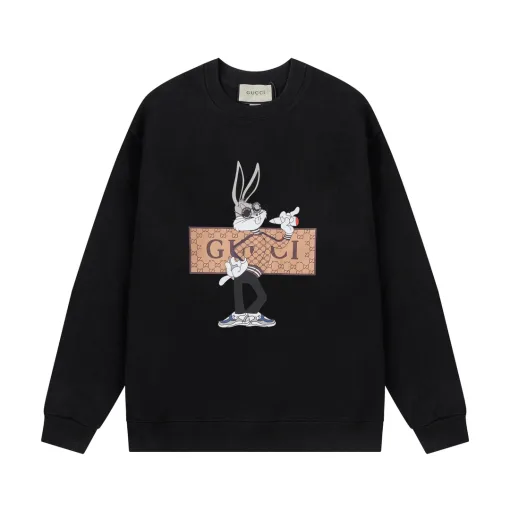 Hochwertige Gucci Sweatshirts im schwarzen Print-Stil