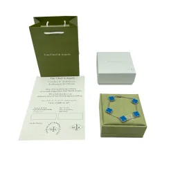 Premium Van Cleef & Arpels Armband Blau im Vintage-Stil
