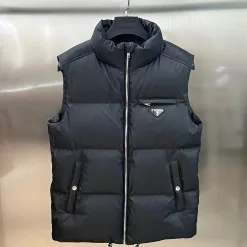 Premium Prada Weste Weiß Leder Luxus