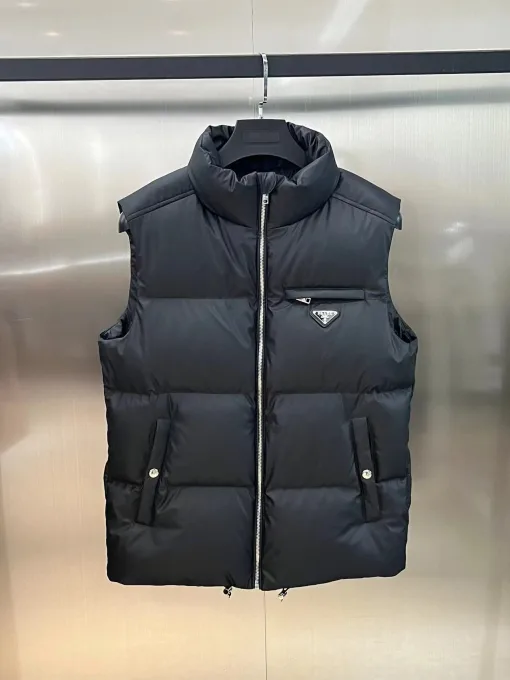 Premium Prada Weste Weiß Leder Luxus