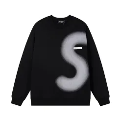 Luxus Balenciaga Sweatshirts Schwarz Print Luxus