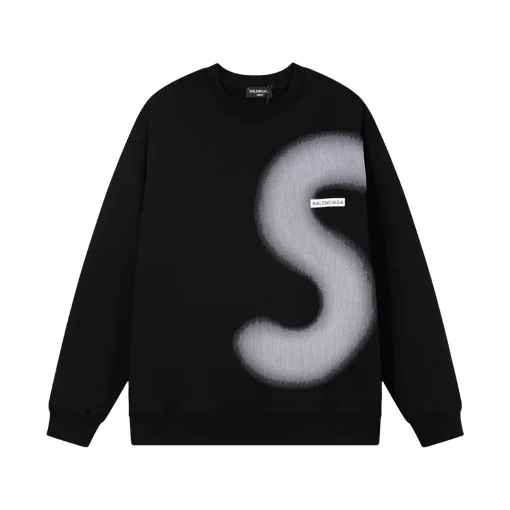 Luxus Balenciaga Sweatshirts Schwarz Print Luxus