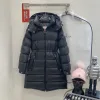 Luxus Moncler Daunenjacken Schwarz Nylon Klassischer Stil