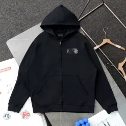 Luxus-Jacken von Balenciaga aus schwarzer Baumwollstickerei