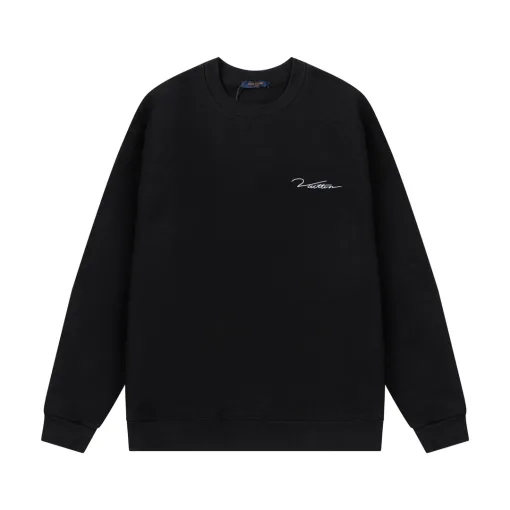 Luxus-Sweatshirts von Louis Vuitton aus gewaschener Baumwolle in Schwarz
