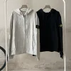 Hochwertige Stone Island Sweatshirts Graue Baumwolle Classic Collection