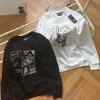 Hochwertige Fila Sweatshirts Black Cotton Print Kollektion